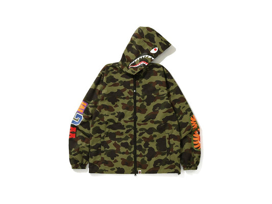 BAPE SHARK WGM OS HOODIE "MULTI SHARK GREEN CAMO"