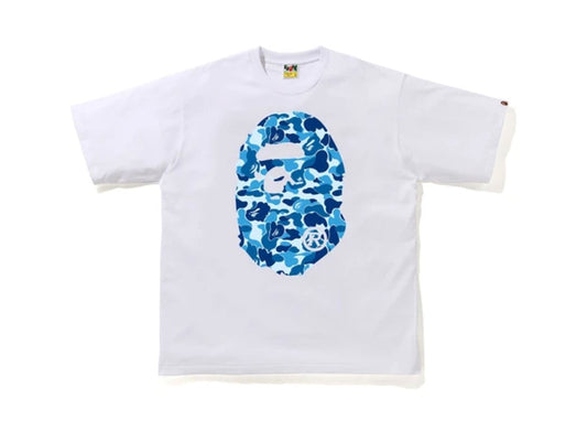 BAPE APE HEAD ABC BLUE CAMO TEE "WHITE"