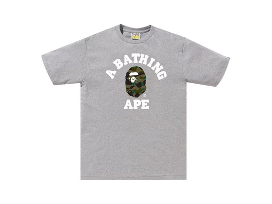 BAPE COLLEGE LOGO TEE "ABC GREY CAMO"