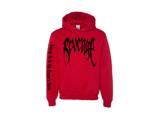 REVENGE BASIC LOGO HOODIE RED