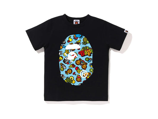 BAPE APE HEAD MIXED FRUIT TEE KIDS "BLACK"