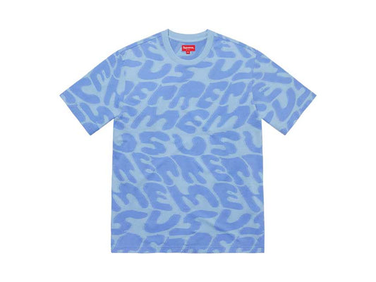 SUPREME INTARSIA BOG LOGO S/S TOP "LIGHT BLUE"