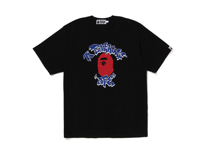 BAPE COLLEGE GRAFFITI RED/BLUE TEE "BLACK"