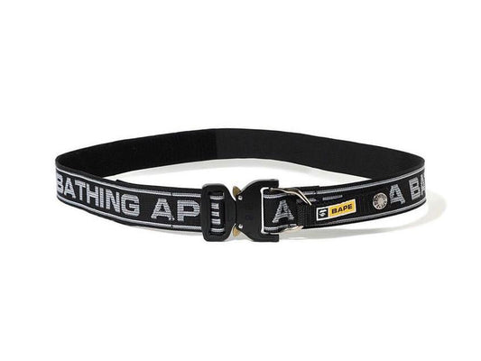 BAPE BUCKLE BELT "SILVER/BLACK"