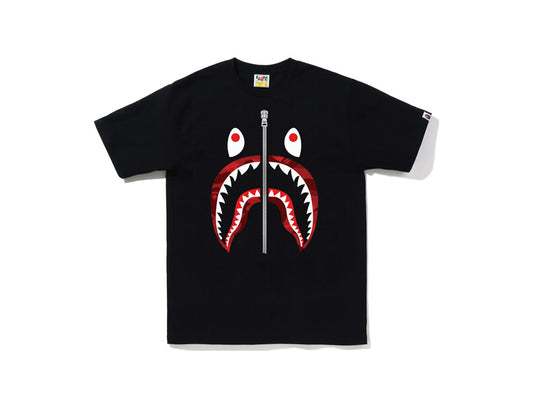 BAPE SHARK GREY CAMO LIP TEE "BLACK"