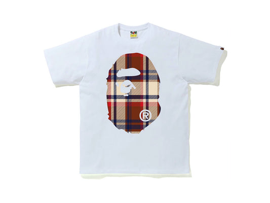 BAPE TEE WHITE/PLAID