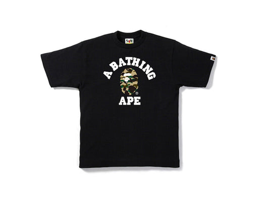 BAPE COLLEGE YELLOW CAMO TEE KIDS "BLACK"