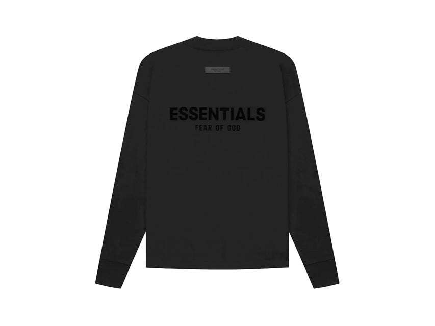 ESSENTIALS FW22 LONG SLEEVE STRETCH LIMO BLACK