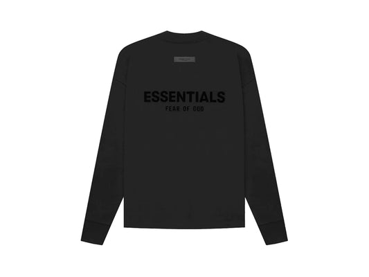 ESSENTIALS FW22 LONG SLEEVE STRETCH LIMO BLACK