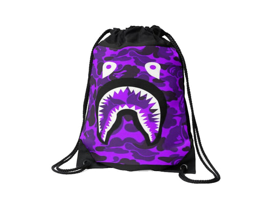 BAPE DRAW STRING BAG  KIDS "PURPLE CAMO"