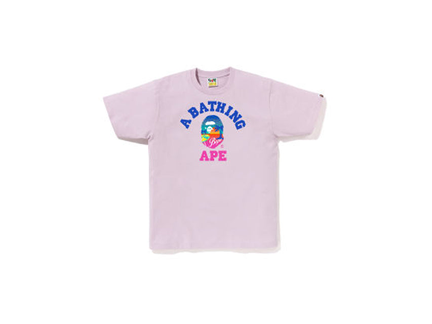 BAPE COLLEGE SUNSET BEACH TEE "PASTEL BLUE"