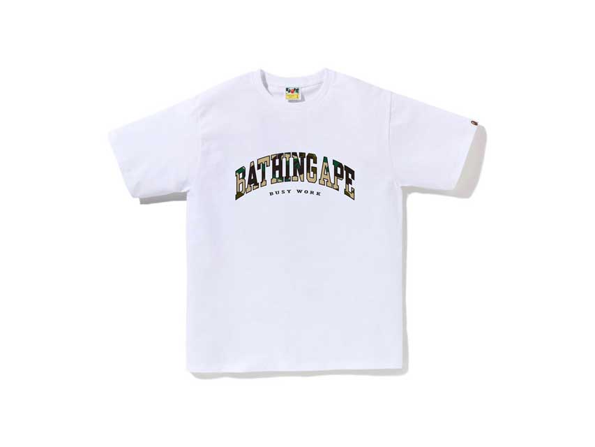 BAPE BOX LOGO YELLOW CAMO TEE SS23  KIDS "WHITE"