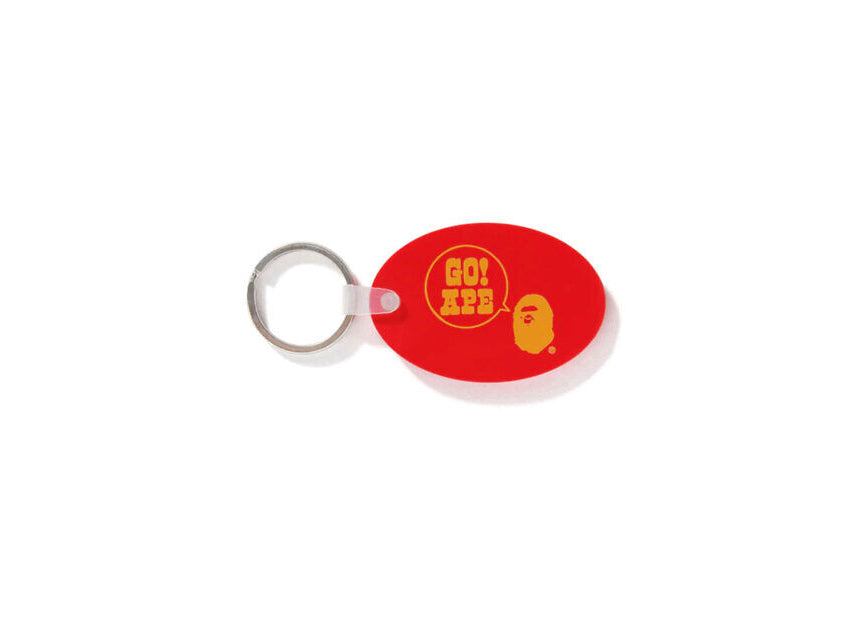 BAPE GO APE RUBBER KEYCHAIN "RED"