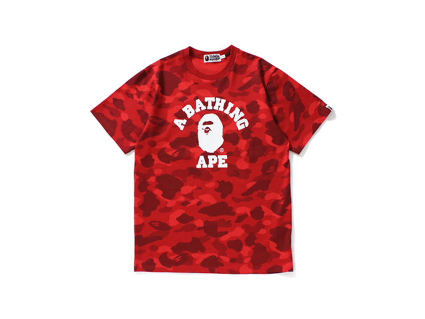 BAPE LOGO COLOR CAMO TEE "RED CAMO"