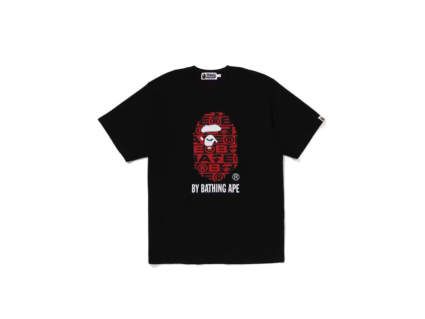 BAPE APE HEAD LUX SPORT RED TEE "BLACK"