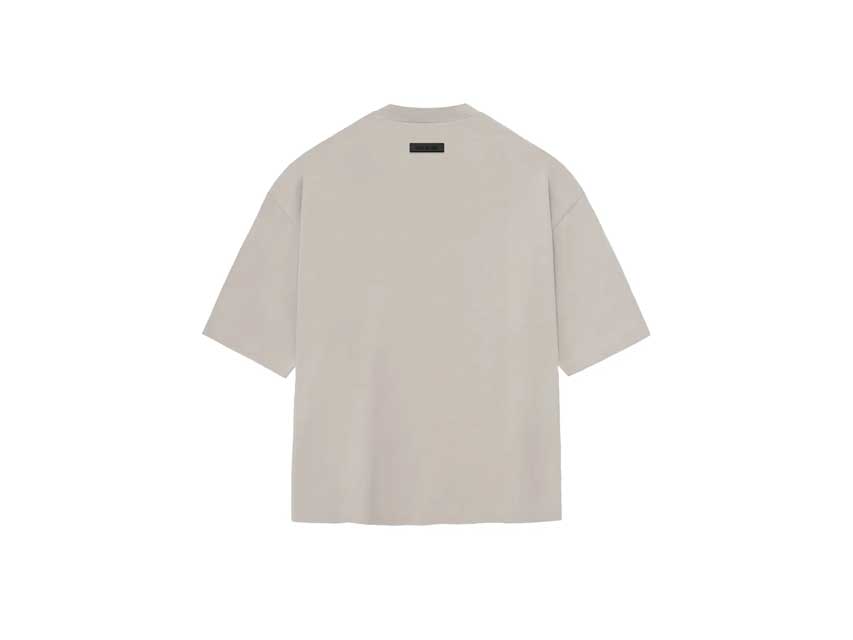 FEAR OF GOD ESSENTIALS TEE SMALL LOGO TEE SILVER CLOUD