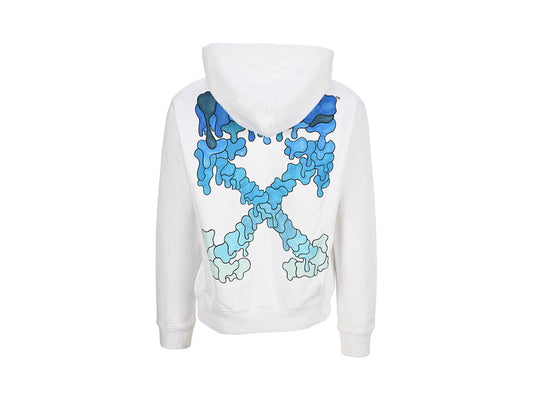 OFF WHITE BLUE MARKER ARROW HOODIE "WHITE"