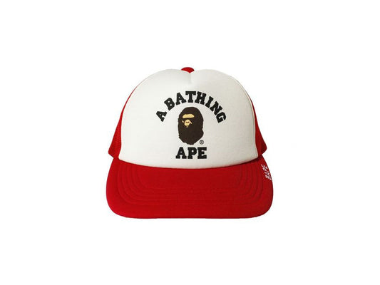 BAPE COLLEGE TRUCKER HAT "RED"