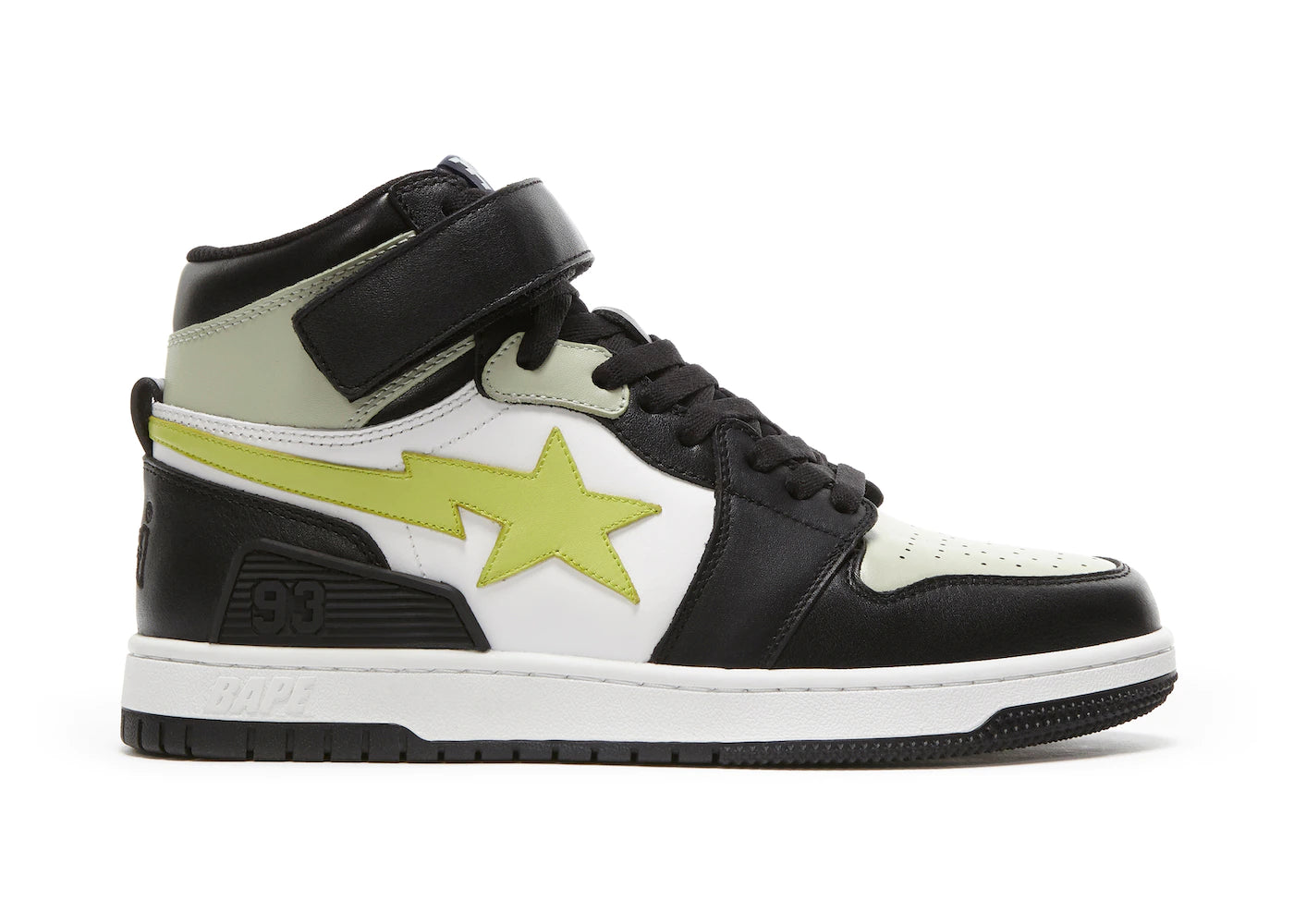 BAPE BLOCKSTA HIGH "BLACK/WHITE/LIME"