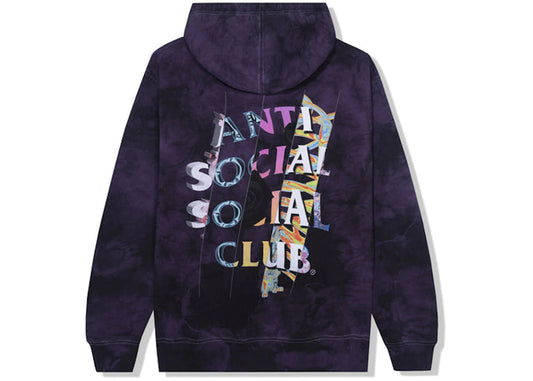 ASSC DISSOCIATIVE HOODIE "BLACK/PURPLE TIE DYE"