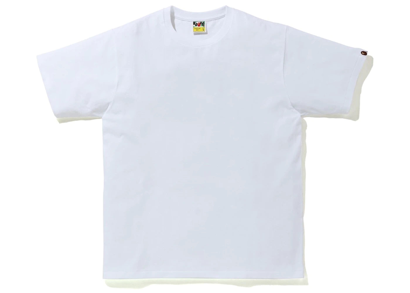 BAPE 1ST CAMO WGM APE HEAD OVERLAP TEE WHITE/YELLOW