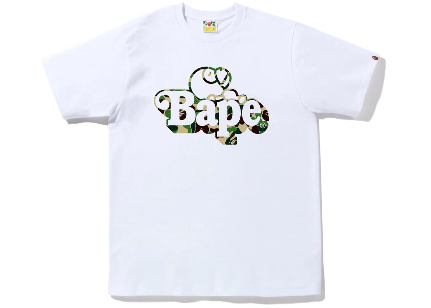 BAPE WOMENS ABC FLOWER MILO ON BAPE TEE "WHITE/GREEN"