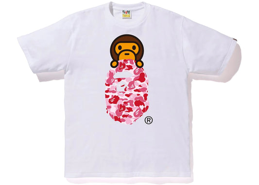 BAPE MILO ON APE HEAD L/S TEE "WHITE"