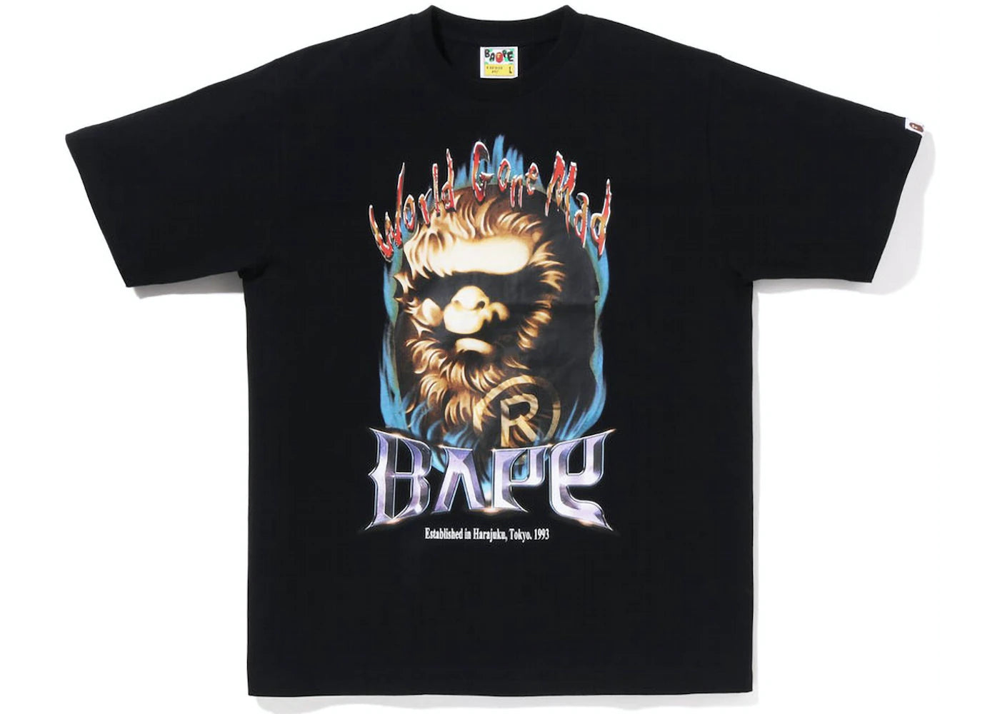 BAPE APE HEAD BACK STREET TEE "BLACK"