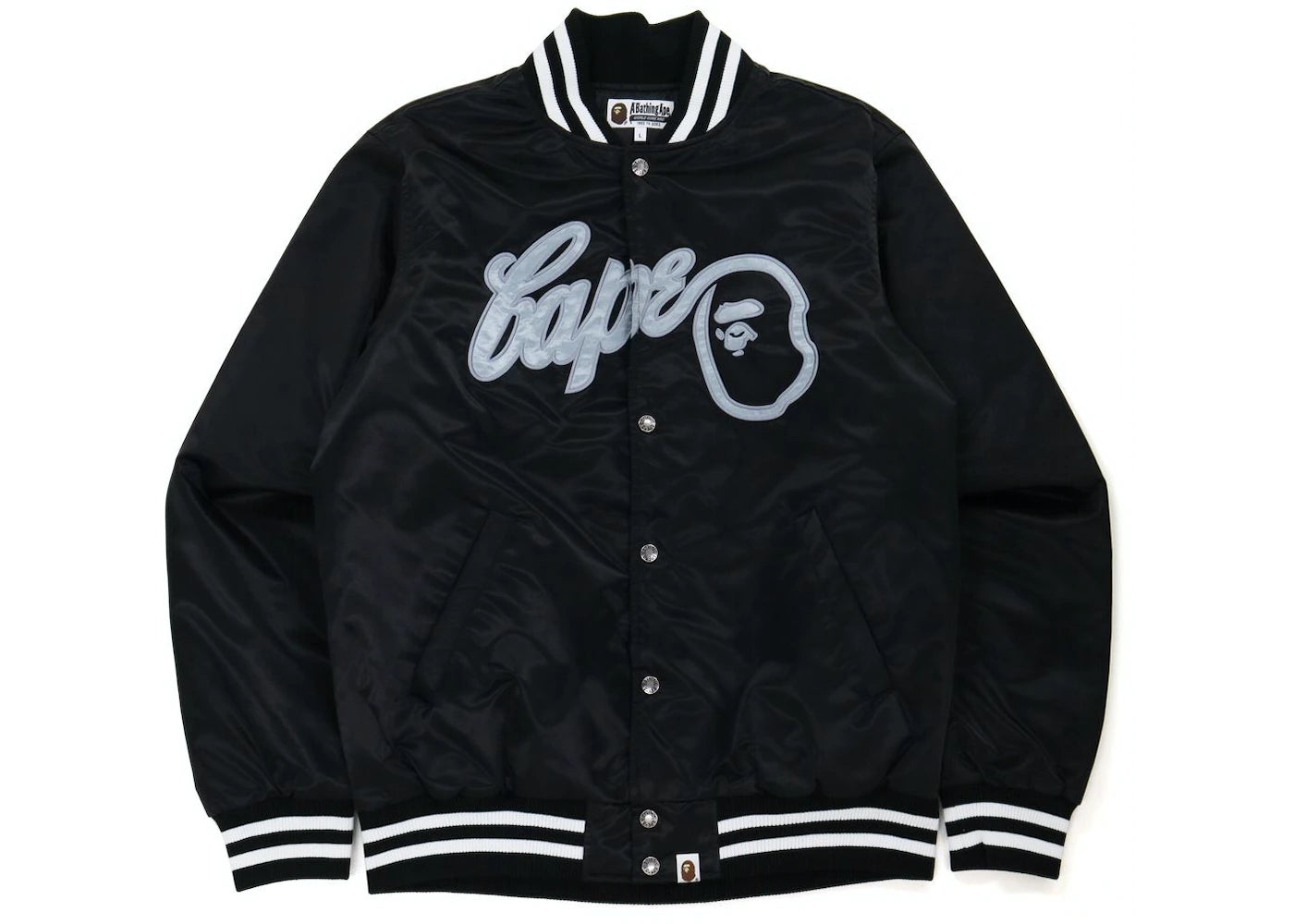 BAPE REVERSIBLE BASEBALL JACKET "BLACK/BLUE"