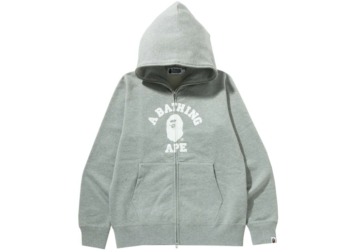 BAPE COLLEGE LOGO HOODIE "GREY/BLUE"