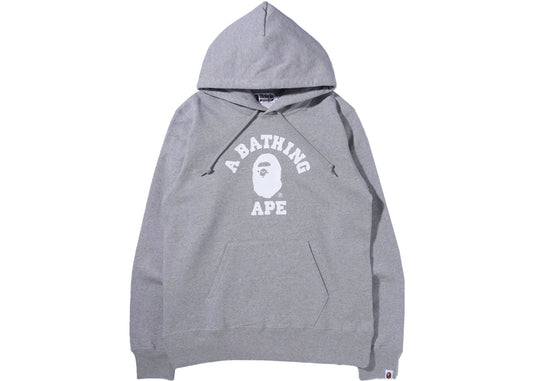 BAPE COLLEGE LOGO HOODIE "GREY/BLUE"