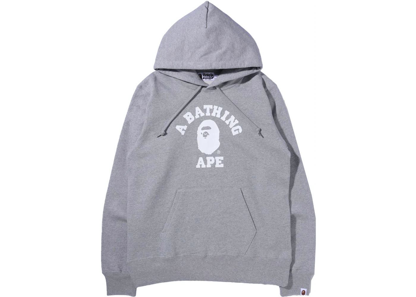 BAPE COLLEGE LOGO HOODIE "GREY/RED"