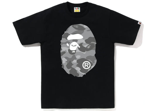 BAPE APE HEAD HONEYCOMB GREY CAMO TEE "BLACK"