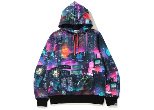 BAPE PULLOVER HOODIE "NEON TOKYO"