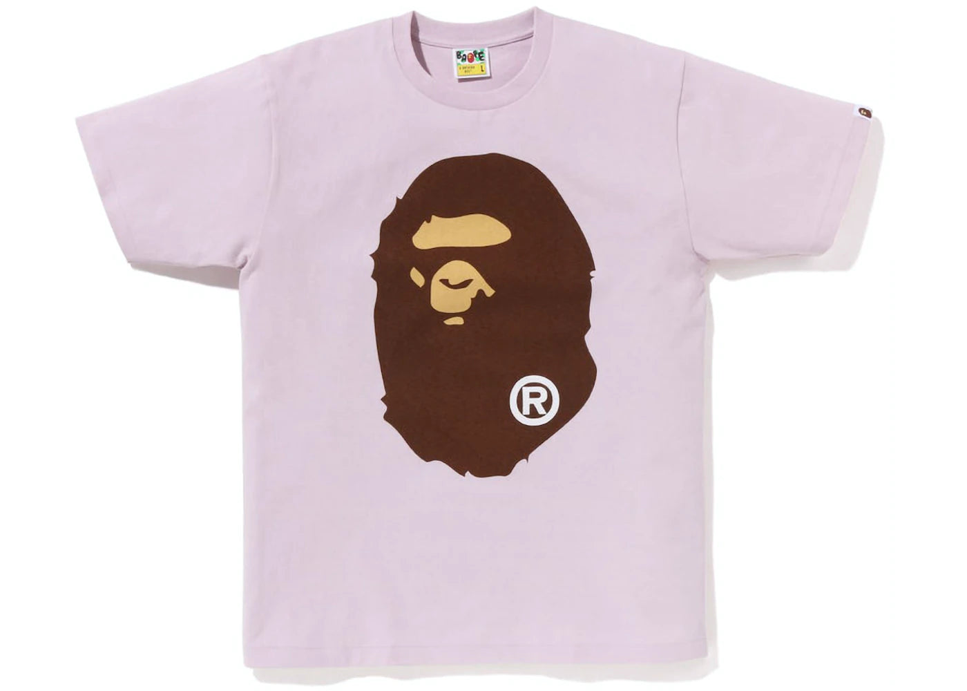 BAPE WOMENS PIGMENT APE HEAD TEE "PURPLE"