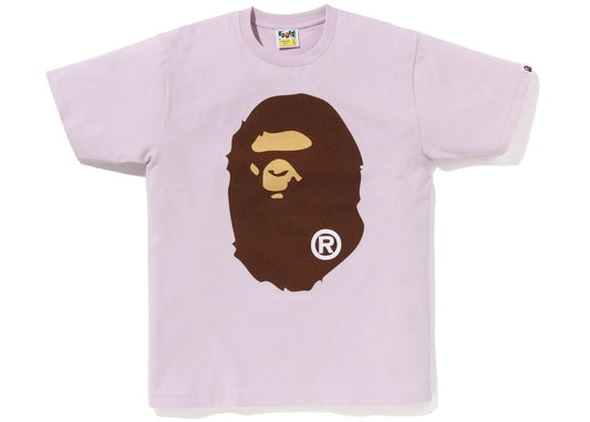 BAPE WOMENS PIGMENT APE HEAD TEE "PURPLE"