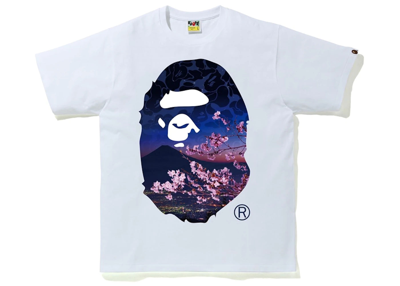 BAPE SAKURA PHOTO APE HEAD TEE (SS22) "WHITE"