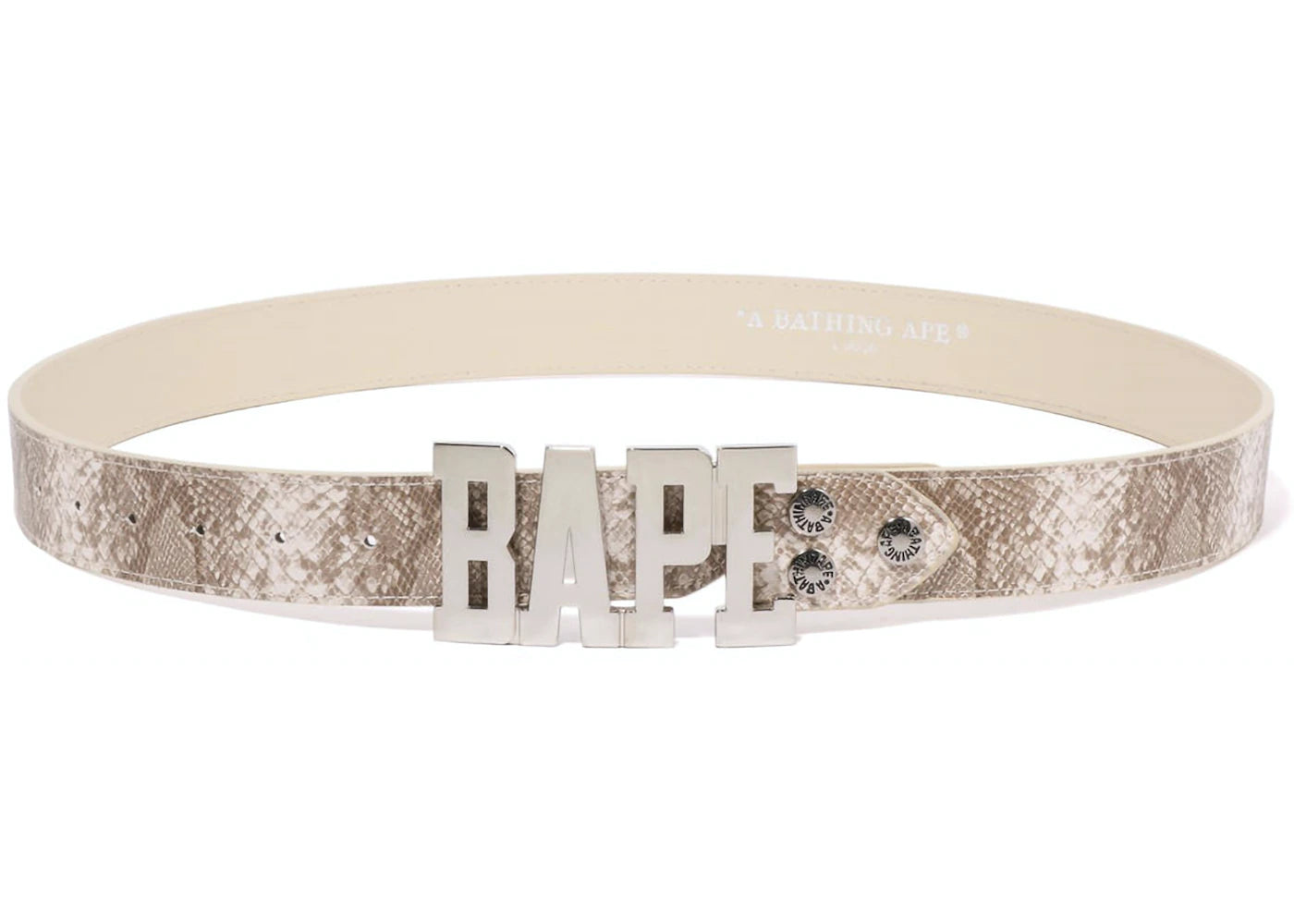 BAPE SNAKE BELT "BEIGE"