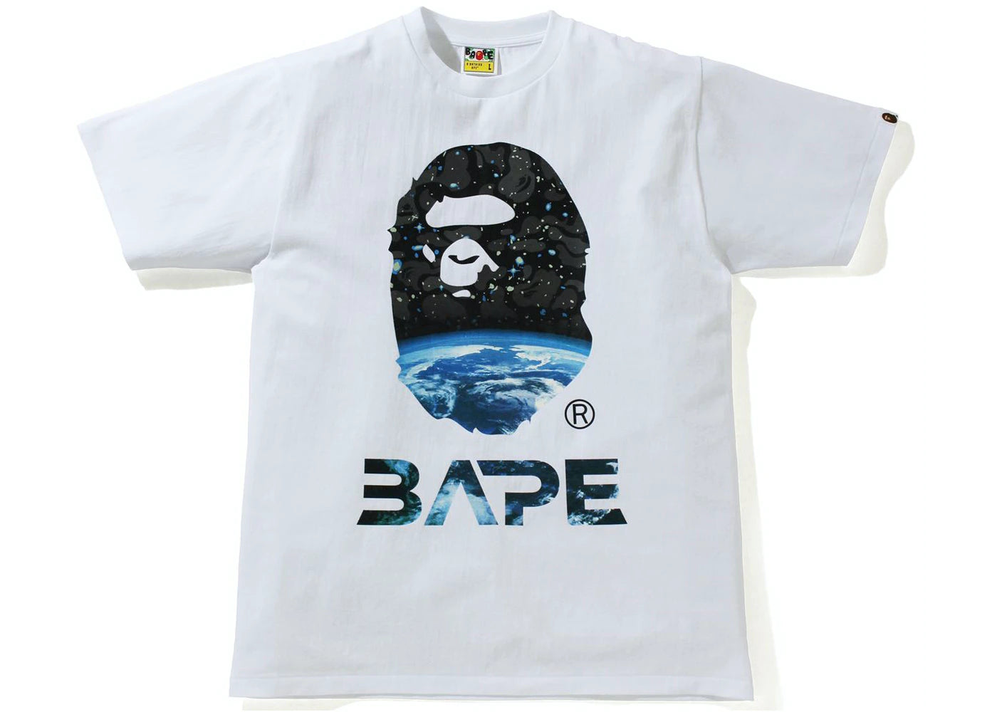 BAPE APE HEAD SPACE CAMO FESTIVAL TEE "WHITE"