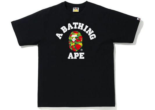 BAPE COLLEGE MULTI STA CAMO TEE "BLACK"