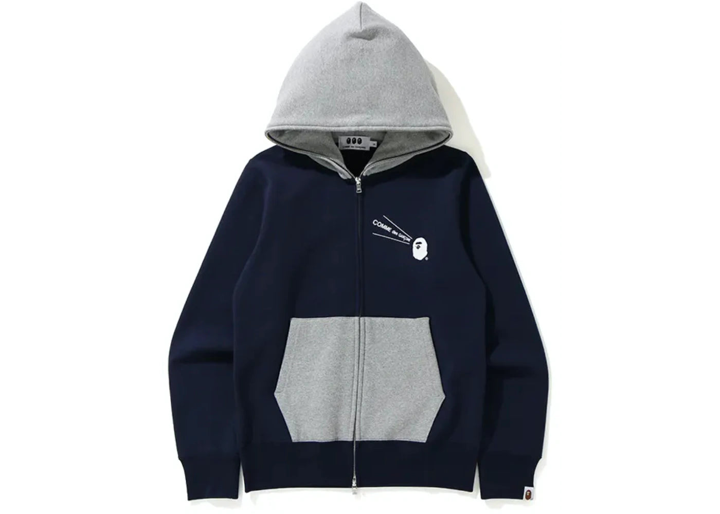 BAPE X CDG OSAKA COLLEGE ZIP HOODIE "BLUE CAMO"