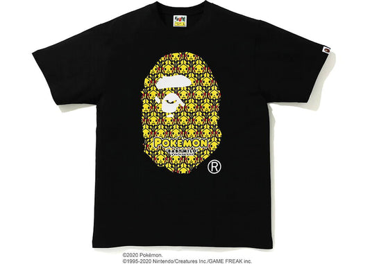 BAPE X POKEMON APE HEAD TEE "BLACK"