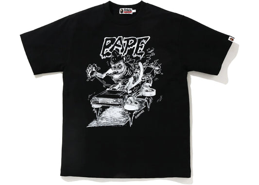 BAPE X READYMADE SHARK WIDE TEE "BLACK"