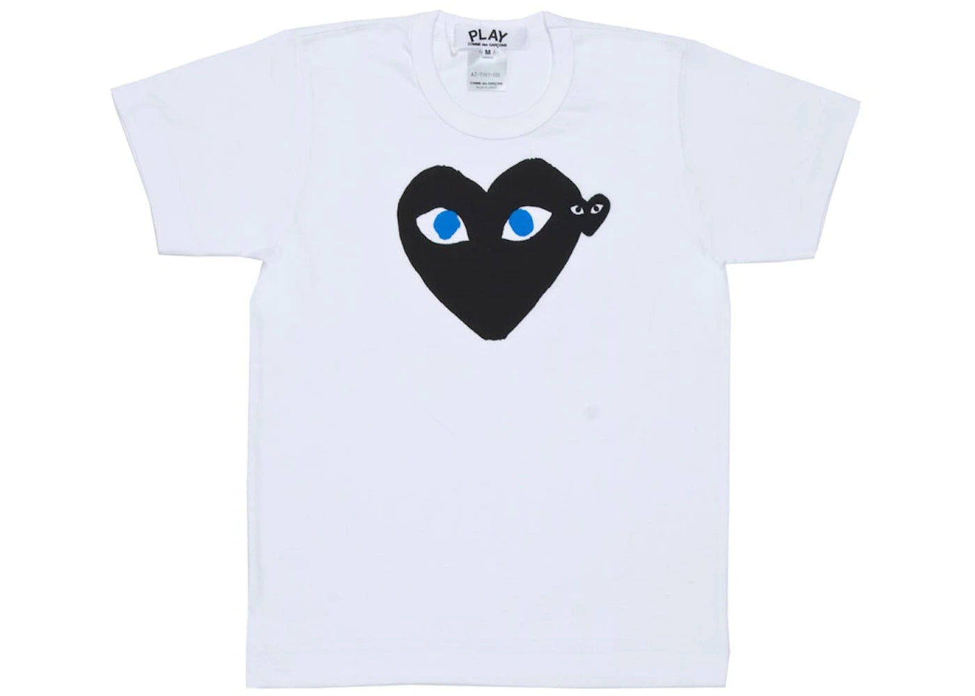 CDG PLAY BLACK HEART BLUE EYES TEE "WHITE"