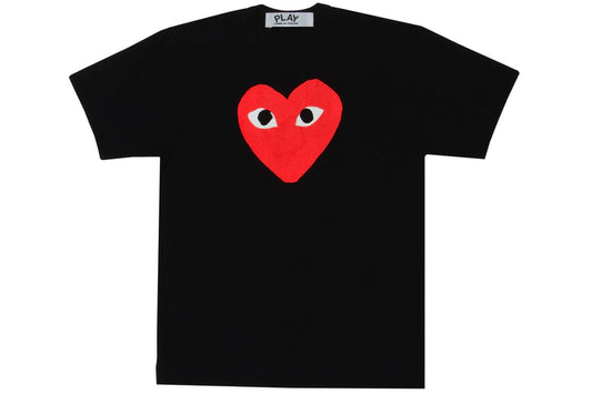 CDG PLAY RED HEART TEE "BLACK"