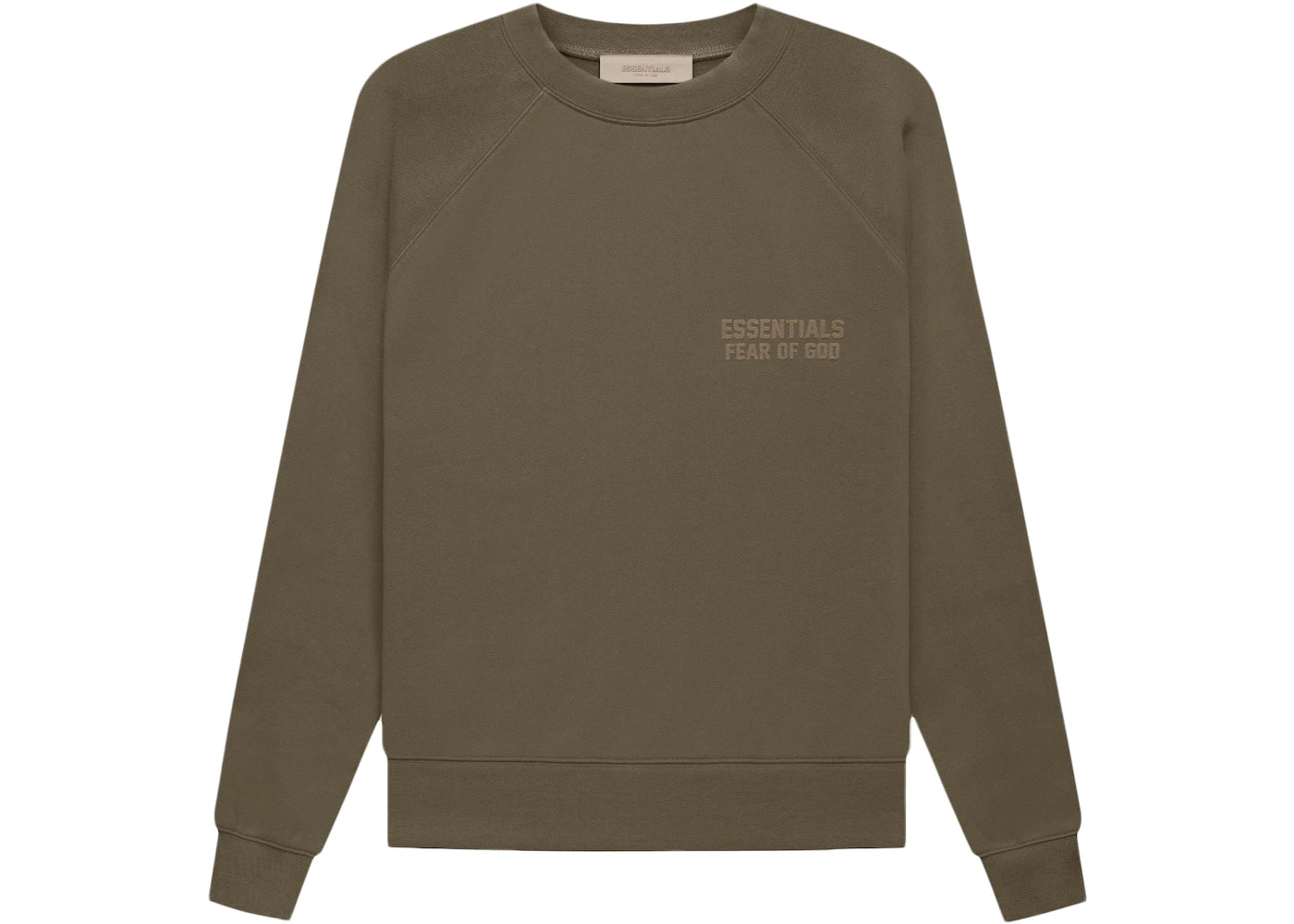 ESSENTIALS CREWNECK LS "WOOD"