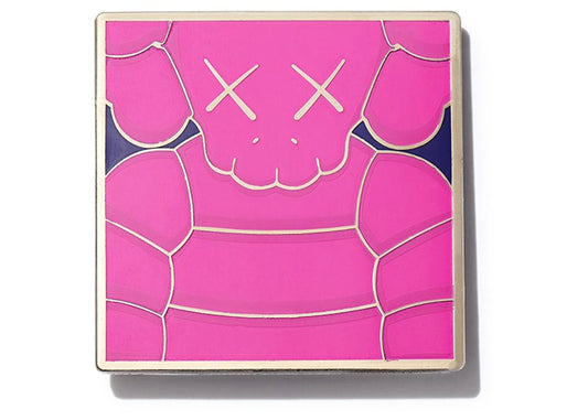 KAWS WHAT PARTY SQUARE PIN "PINK"