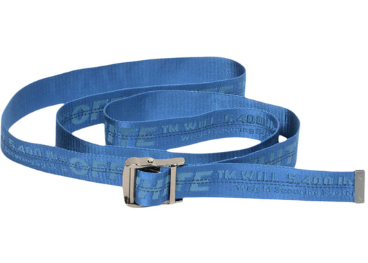 OFF-WHITE STRIPED INDUSTRIAL SHORT BELT "BLUE/PINK/BLUE BUCKLE"