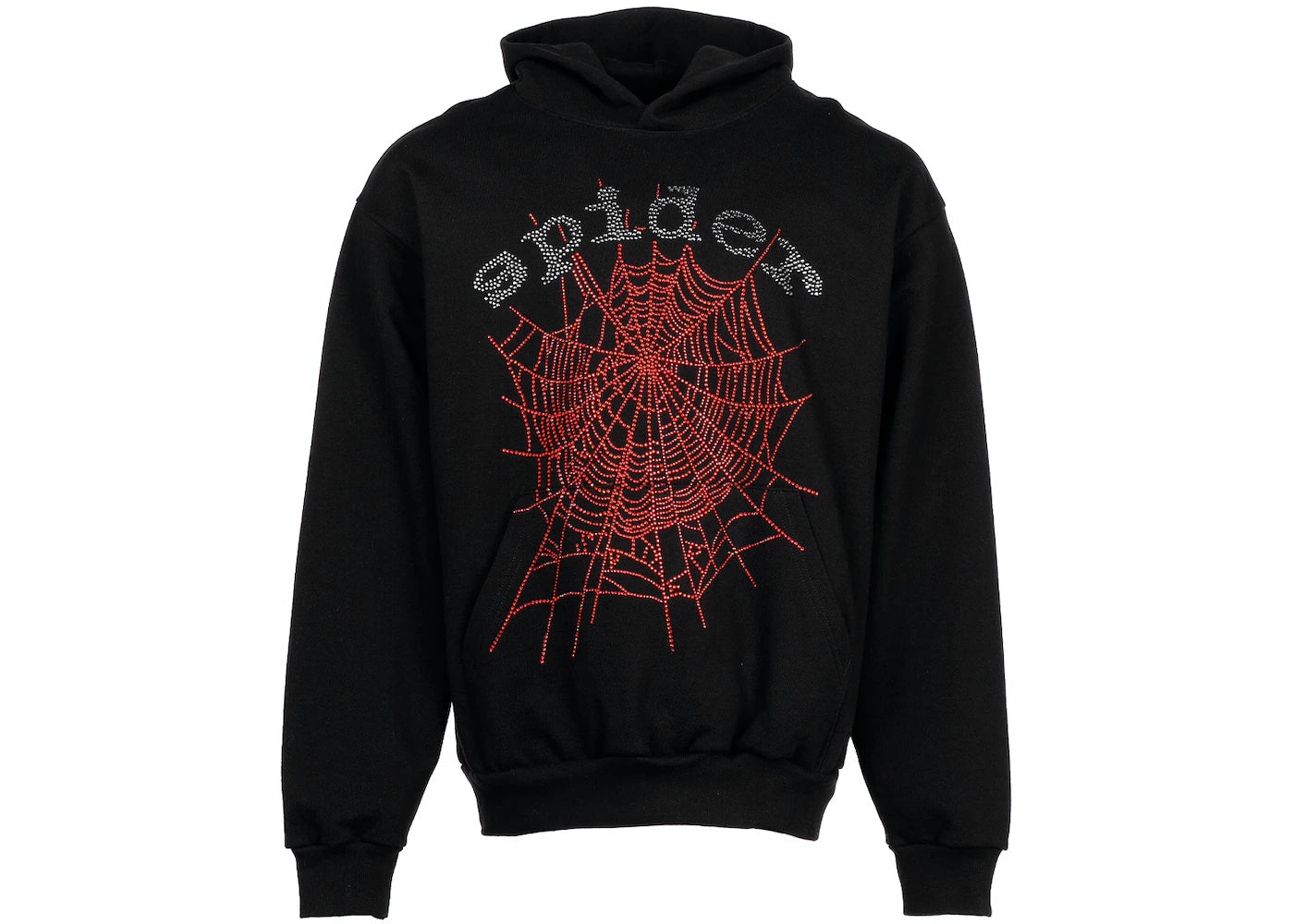 SPIDER OG RHINESTONE LOGO HOODIE