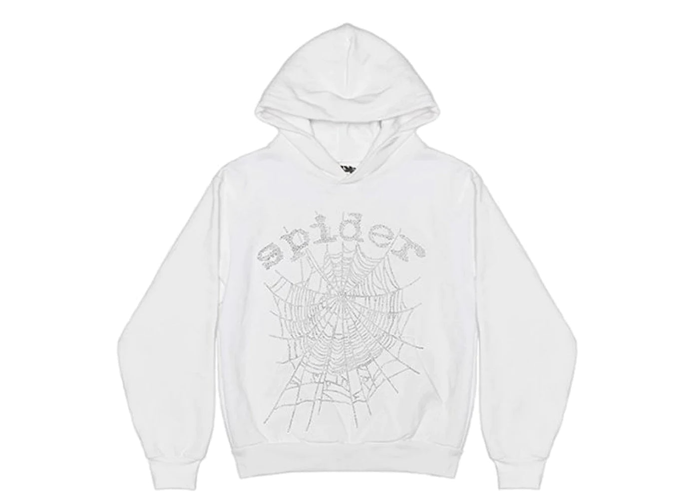 SP5DER RHINESTONE HOODIE "WHITE"